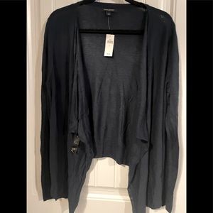 NWT Banana Republican Women's Blue Shrug Open Cardigan Size Large L